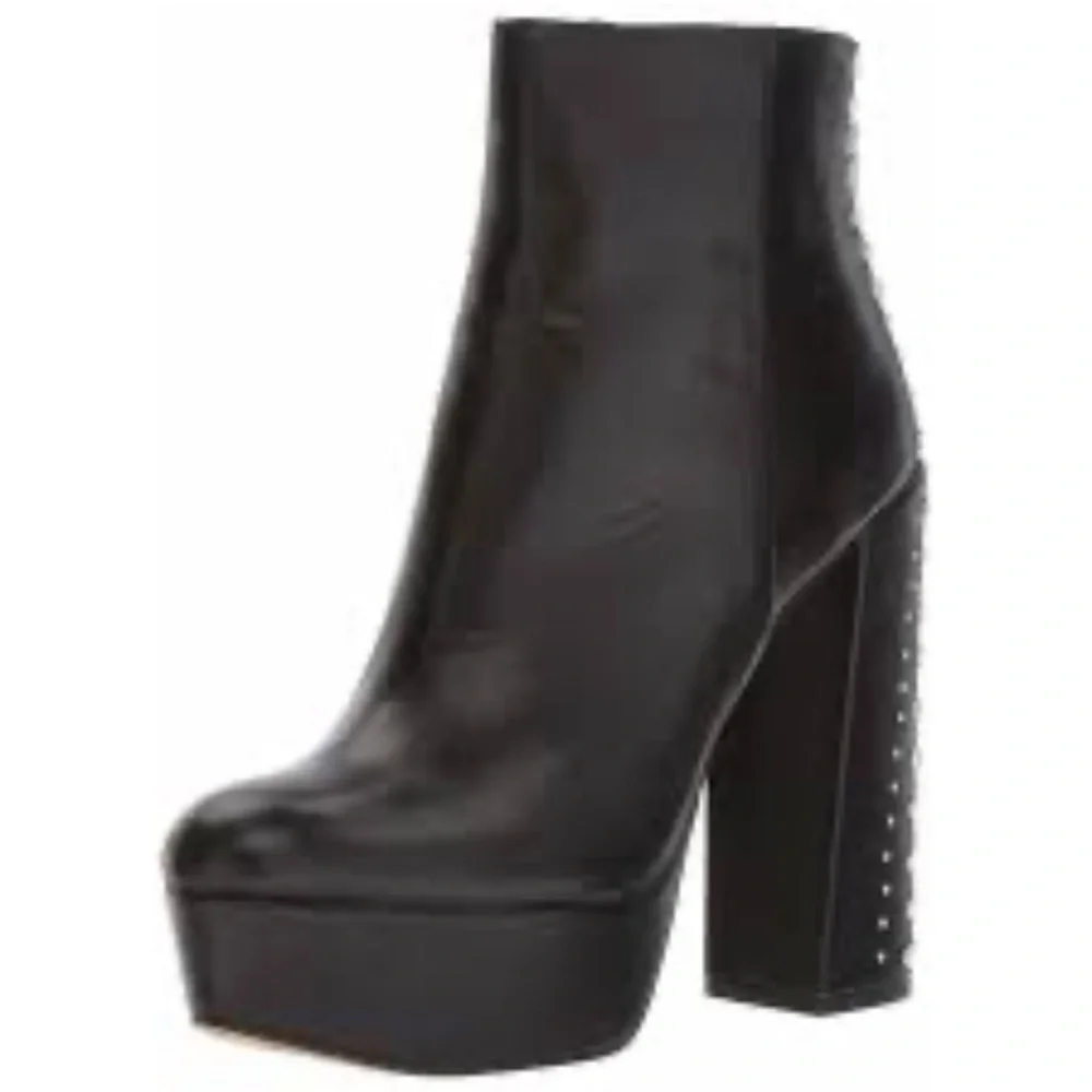 Dolce vita black leather liv studs platform boots size 8.5 goth, Grange
